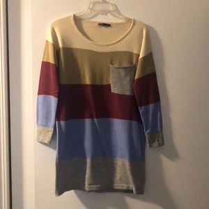 Tunic length xs striped sweater